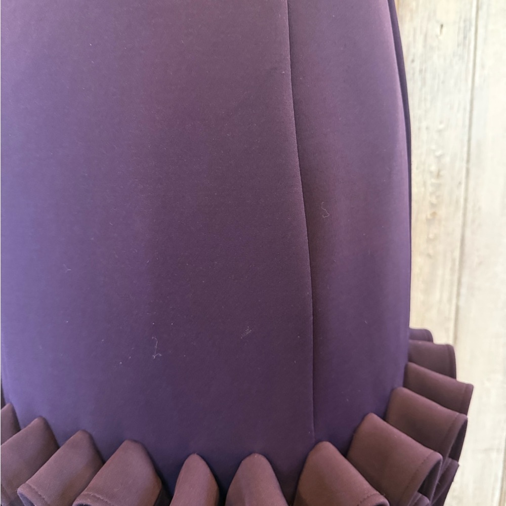 Maia Chic Sleeveless Ruffle Hem Dress in Deep Purple - Picture 4 of 10